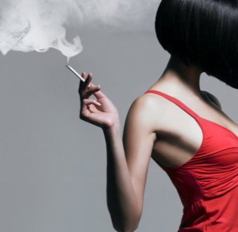 pretty woman smoking cannabis