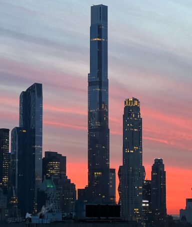billionaires row at sunset